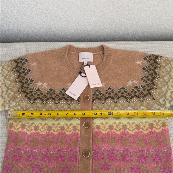 💚Cinq à Sept🩷Millie Fair Isle Cardigan Sweater